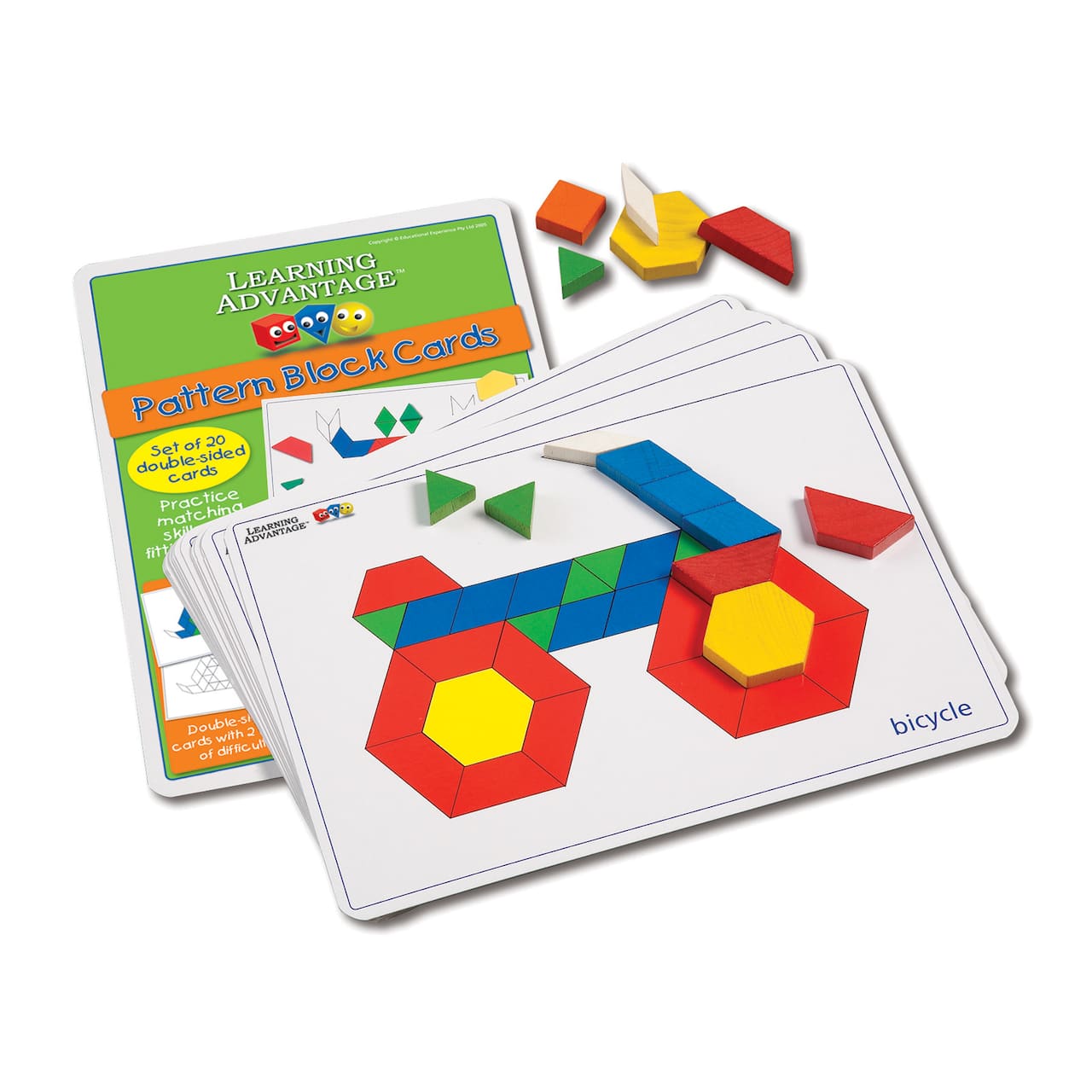 Learning Advantage&#x2122; Pattern Block Cards, Pack of 20